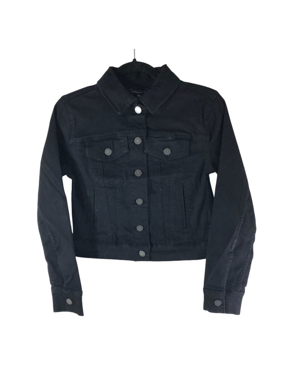 Universal Standard Kelsey Denim Jacket Cropped Black 4XS US 00-0